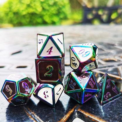 DND Metal Dice Color Changing Temperature Dice D&D Set Dungeons and Dragons Role Playing Dice Black White