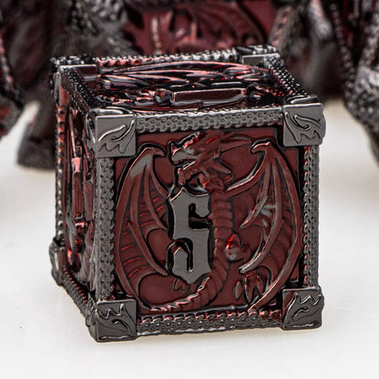 Metal DND Dice Dungeon and Dragon D&D Polyhedral Dice RPG D and D Dragon Dice Set Role Playing Games D20 D12 D10 D8 D6