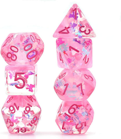 Polyhedral DND Dice Set, D&D Dice Pink Dice Compatible Dungeons and Dragons Role Playing Game,Mtg,Pathfinder,Board Games, D and D Dice Set, D&D（Pink）