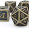 Metal DND Dice Set 7 Pcs - Dragonhide Design, 16Mm Size, Logo on D20; Metal Dice Set & Dice Box; D&D Dice Set D&D (Dungeons and Dragons Dice Set) - Jormungandr Series (Myst Drake)