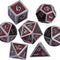 DND Dragon Scale Dice Set of 7 Pcs with Storage Box, Metal D&D Dice Set with Oversized D20 for Tabletop Roleplaying Games, Dungeons and Dragons, DND, D&D(Red Dragon Scale)