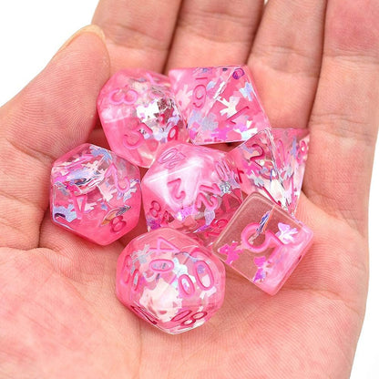 Polyhedral DND Dice Set, D&D Dice Pink Dice Compatible Dungeons and Dragons Role Playing Game,Mtg,Pathfinder,Board Games, D and D Dice Set, D&D（Pink）